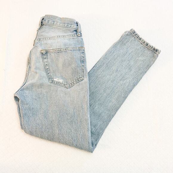 Frame Le Pegged Jean Light Wash Denim Ripped Size 23 - Picture 8 of 8